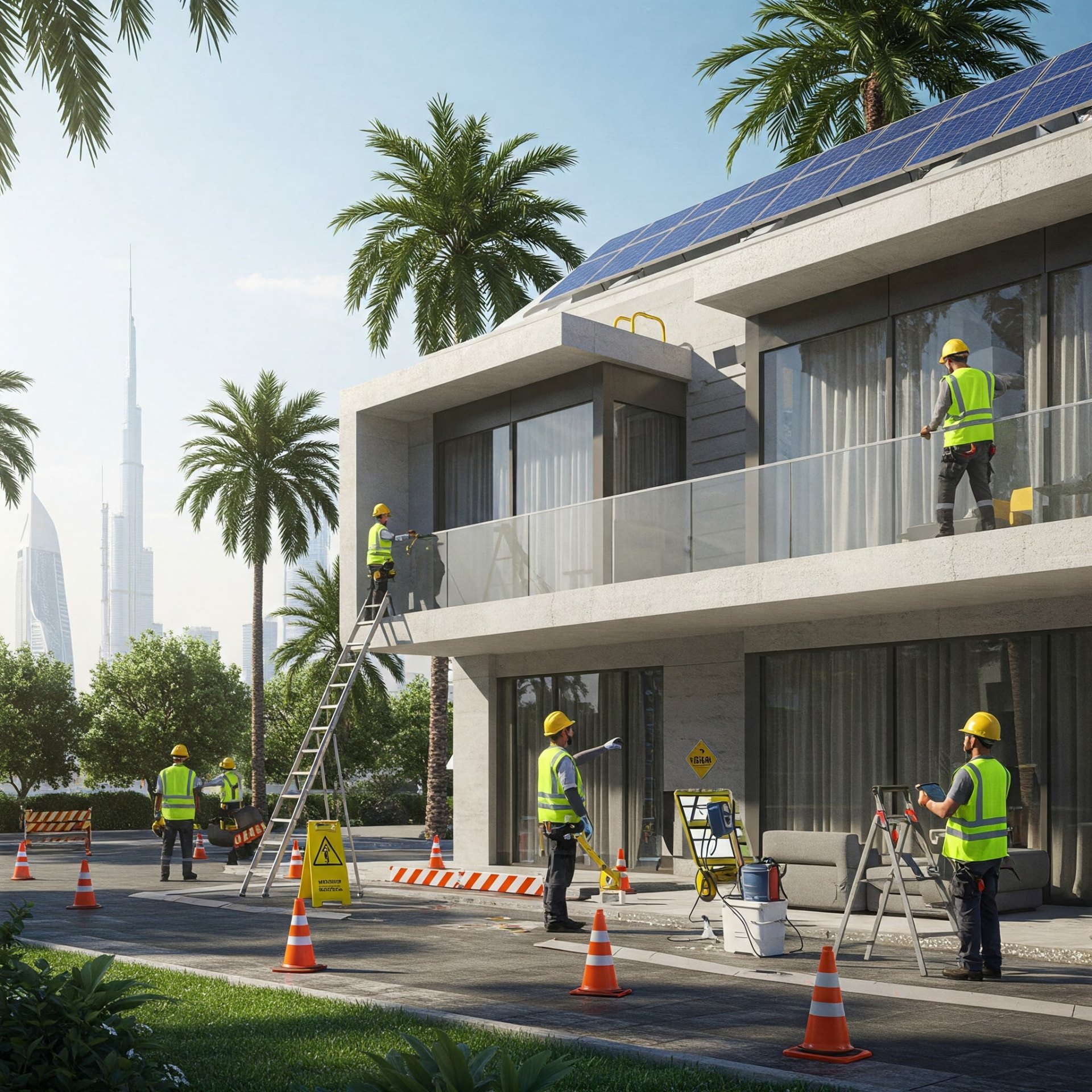 Home Maintenance Workers at Dubai Villa