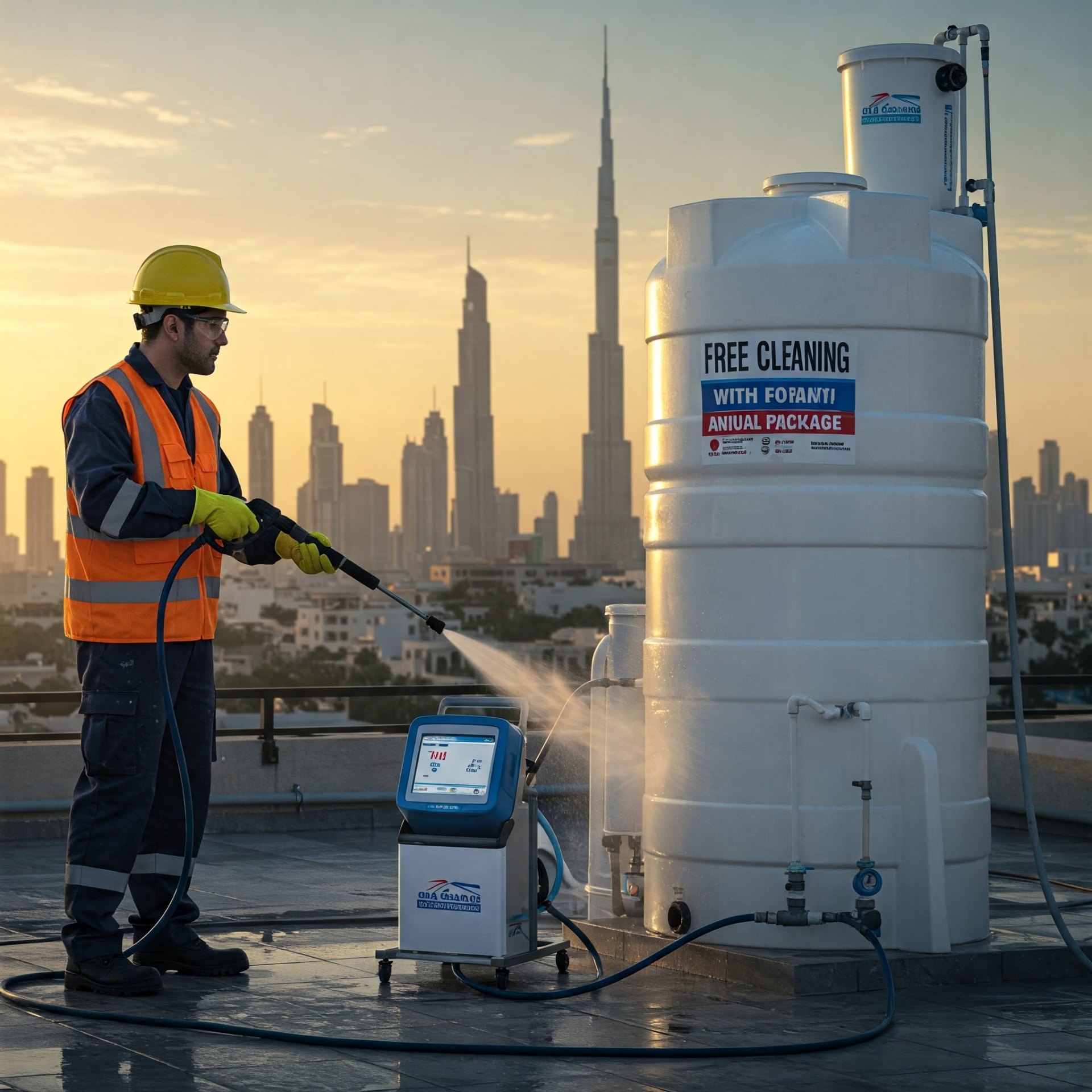 Free Water Tank Cleaning with Annual Package